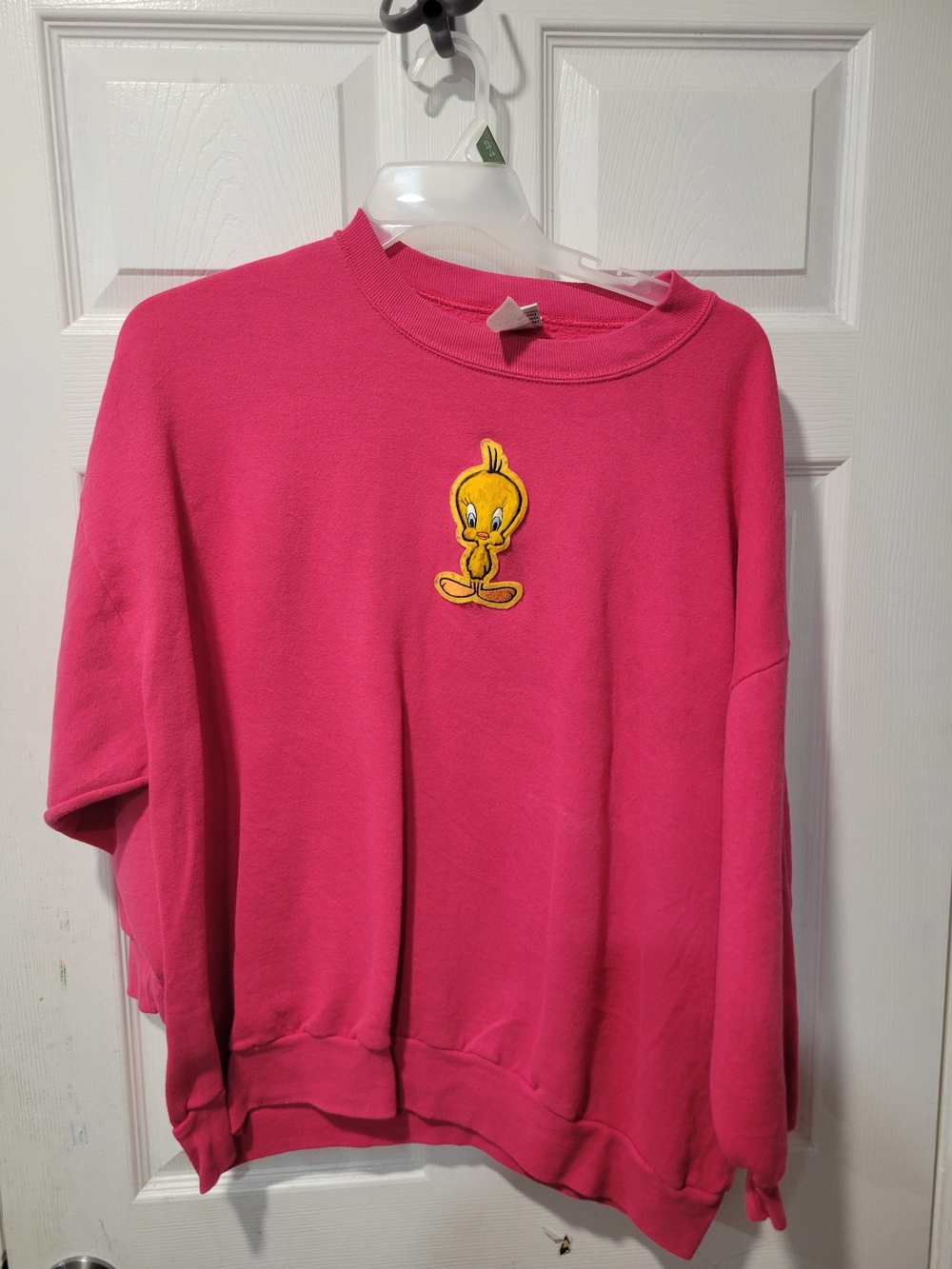 Warner Bros. Tweety Pink Crewneck Sweatshirt for Women